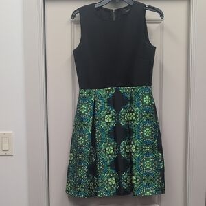Just...Taylor Black and Green Mini Dress